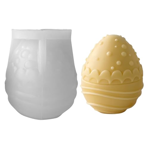 Kaezuy Silikonform Ostern Gießformen Ostereier Gipsformen Frühling für Basteln Osterdeko Handwerk Kerzenwachs Schokoladenformen (F) von Kaezuy
