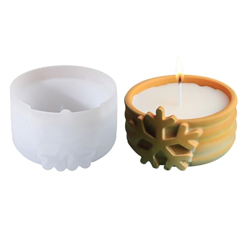 Kaezuy Silikonform Weihnachten Kerzenhalter Gießformen 8.6×5.4cm & 8.8×5.3cm Für DIY Kerzenherstellung Geschenk Basteln Tischdekoration Winterdekoration (B) von Kaezuy