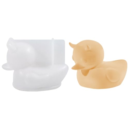 Kaezuy Silikonformen 3D Ente Gießform Für Kerzen Seife Gips Epoxidharz DIY Handwerk Geschenk Basteln von Kaezuy