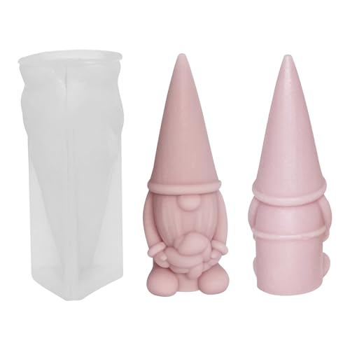 Kaezuy Silikonformen Christmas Wichtelform Gipsformen DIY Kerzenform Weihnachtsdeko Handwerk Home Decor 230°C Hitzebeständig Wiederverwendbar Für Gips Epoxidharz (A) von Kaezuy