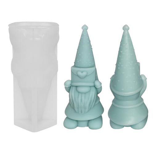 Kaezuy Silikonformen Christmas Wichtelform Gipsformen DIY Kerzenform Weihnachtsdeko Handwerk Home Decor 230°C Hitzebeständig Wiederverwendbar Für Gips Epoxidharz (B) von Kaezuy
