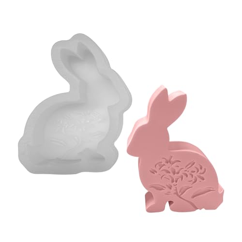 Kaezuy Silikonformen Ostern Osterhase Gießform 1 Stück Für Geldgeschenke Handwerk Basteln Hitzebeständig Lebensmittelecht (A) von Kaezuy