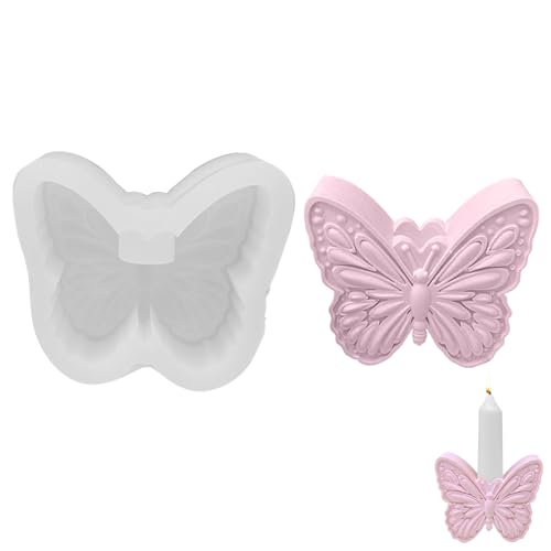 Kaezuy Silikonformen Schmetterling Kerzenhalter Gießform 1 Stück für Tischdekoration Heimdekoration DIY-Projekte Kreative Handwerkssets von Kaezuy