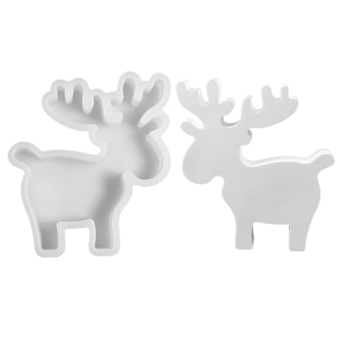 Kaezuy Weihnachten Hirsch Silikon Gießform 12.5x11.1x2.2 cm DIY Kerzenformen Für Heimdekoration Handwerk Geschenkideen Basteln Adventsdeko von Kaezuy