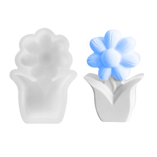 Silikonform Blumen Kerzenform Silikon Blumen Kerzen Silikonformen Gießformen 3D Blumen Kerzenformen zum Gießen, DIY Silikonform Kerzen Gießen Formen für Seifen, Gips, Handwerk Ornamente (Stil D) von Kaezuy