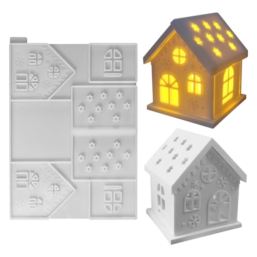 Silikonformen Gießformen 3D Häuser Kerzenhalter, Gießformen Silikon Haus, Giessformen Häuser Gips zum Gießen, Silikonform Weihnachten Gießform Kerzenhalter für DIY Handwerk Geschenke (Schneeflocken) Silikonformen Gießformen 3D Häuser Kerzenhalter, Gießformen Silikon Haus, Giessformen Häuser Gips zum Gießen, Silikonform Weihnachten Gießform Kerzenhalter für DIY Handwerk Geschenke (Schneeflocken) von Kaezuy