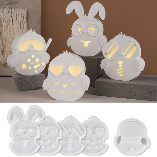 Silikonformen Gießformen Vogel, 3D Gießformen Silikon Frühling zum Gießen, Giessformen Silikon Tiere Gipsformen zum Gießen, Sommer Kerzengießform for Gips Sojawachs Kerzen (Set-B) von Kaezuy
