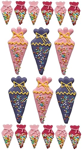 Kaffeehaus Diamant - Schultüten in Rosa, Pink, Lila - 6 große und 12 kleine Zuckertüten - buntes Zuckerdekor zur Einschulung - Tortendekoration zum Schulstart Kaffeehaus Diamant - Schultüten in Rosa, Pink, Lila - 6 große und 12 kleine Zuckertüten - buntes Zuckerdekor zur Einschulung - Tortendekoration zum Schulstart von Kaffeehaus Diamant
