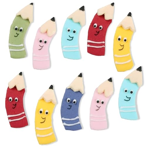 Zuckerdekoration Schulanfang – essbare ABC Kuchendekoration für Mädchen und Jungen zur Einschulung – 10 bunte Stifte mit lachendem Gesicht Zuckerdekoration Schulanfang – essbare ABC Kuchendekoration für Mädchen und Jungen zur Einschulung – 10 bunte Stifte mit lachendem Gesicht von Kaffeehaus Diamant