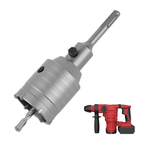 Betonlochsägen 55mm, Hohl Bohrkrone, Lochsäge für Bohrhämmer, Bohrkrone mit SDS Plus Adapter für präzises Bohren in Beton, Mauerwerk, Ziegel und Schaumstoff, Steckdosenbohrer, Kernbohrer (55mm) von Kahaybeall