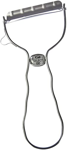 KAI Universalschäler - T-Schäler aus Edelstahl mit Klinge 5 cm / Griff 9 cm - Sparschäler Schäler für Gemüse Obst Kartoffelschäler Spargelschäler von KAI