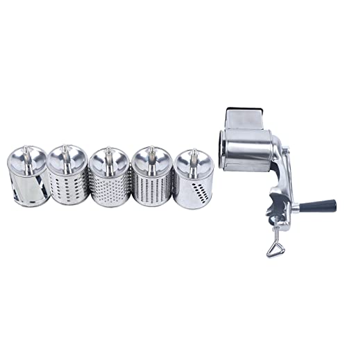 Reibemaschine Manuelle Trommelreibe Nussmühle Edelstahl Trommelschneider Mit 5 Trommeleinsätze Reibemaschine Manuelle Trommelreibe Nussmühle Edelstahl Trommelschneider Mit 5 Trommeleinsätze von Kaibrite