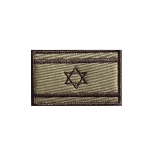 Aufnäher mit Israel-Flagge, bestickter Aufnäher mit Klettverschluss für Hüte, Rucksack, Jacken, Kleidung, 8 x 5 cm von Kaikso-In