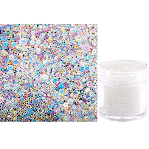 Mikro Kaviar Perlen, Gemischte Größe Kleine Glaskugeln Blasen Mikroperlen Für UV-Epoxidharzfüllung, Schmuckherstellung, Nagelkunst, Dekoration, 20g von Kaikso-In