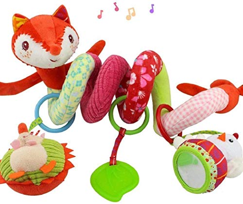 Aktivitätsspirale mit Spielzeug zum Aufhängen am Kinderwagen, Kinderwagen oder Babybett, kleiner Fuchs von Kaimeng