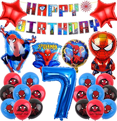 5 Jahre Geburtstag Luftballons Junge,Kindergeburtstag Deko, GeburtstagBallon Partydekorationen,Junge Geburtstag Dekoration, Avengers fur Theme Party,Riesenzahl 5 Folienballon,Cartoon Party Ballons (7) von Kaimirui