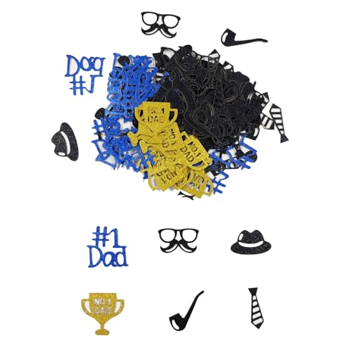100 Stück Vatertagsdekorationen Tischkonfetti, Best Dad Tisch Streuung Schwarz Blau Gold Glitzer Hut Trophäe Bart Brille Krawatte Pfeife Konfetti Vater Geburtstag Party Supplies Fotografie Requisiten 100 Stück Vatertagsdekorationen Tischkonfetti, Best Dad Tisch Streuung Schwarz Blau Gold Glitzer Hut Trophäe Bart Brille Krawatte Pfeife Konfetti Vater Geburtstag Party Supplies Fotografie Requisiten von Kaiperala