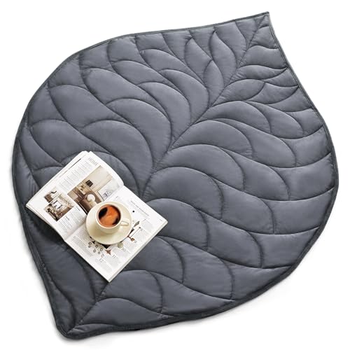 Kaisa Gewichtete Decke für Erwachsene (4,5 kg, 152,4 x 198,1 cm), weiche, schwere Decke, maschinenwaschbar, Queen-Size-Gewichtsdecken mit Glasperlen für Stressabbau und Schlafförderung, Grau von Kaisa
