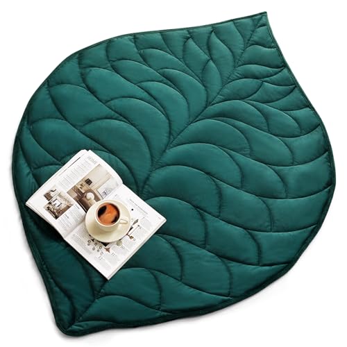 Kaisa Gewichtete Decke für Erwachsene (4,5 kg, 152,4 x 198,1 cm), weiche, schwere Decke, maschinenwaschbar, Queen-Size-Gewichtsdecken mit Glasperlen für Stressabbau und Schlafförderung, Grün von Kaisa