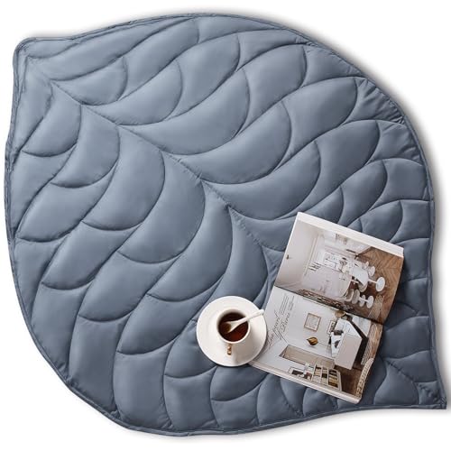 Kaisa Kühlende gewichtete Schoßdecke für Erwachsene (3,2 kg, 104,1 x 134,6 cm), Mikrofaser, atmungsaktiv, gewichtete Schoßdecke, maschinenwaschbar, kleine schwere Decken mit Glasperlen für Zuhause und von Kaisa