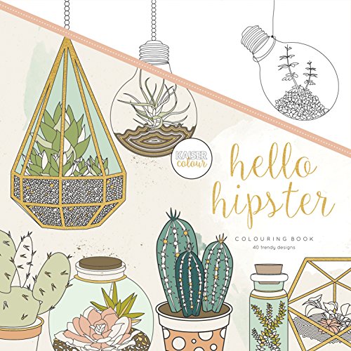 Kaisercraft Malbuch Hello Hipster, Paper, Multicolour, 25 x 25 x 0.6 cm von Kaisercraft