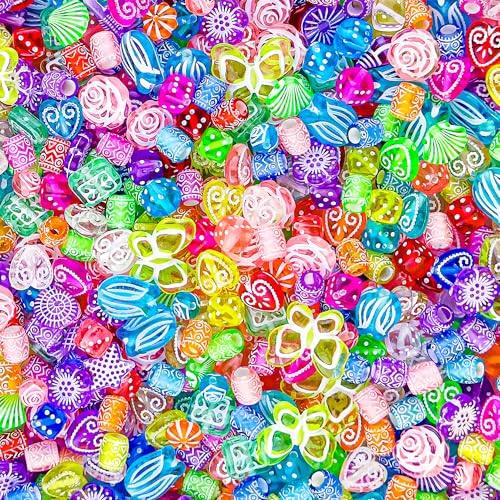 Acrylperlen für Schmuckherstellung, bunte Lampwork-Perlen, gemischte Farben, Kristallperlen für selbstgemachte Halsketten, Armbänder, dekorative Hobby, Kunstfertigkeit, 0,5 kg Acrylperlen für Schmuckherstellung, bunte Lampwork-Perlen, gemischte Farben, Kristallperlen für selbstgemachte Halsketten, Armbänder, dekorative Hobby, Kunstfertigkeit, 0,5 kg von Kaiyuan Dynasty