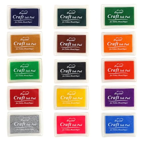 Kaizuca 15 Stück Kinder Farbe Stempelkissen, Stempelkissen Set, Stempel Tinte, Umweltfreundlich und Ungiftig, für Handwerk Stempelkissen, DIY für Stempel Karte, Scrapbooking, Geschenk für Kinder Kaizuca 15 Stück Kinder Farbe Stempelkissen, Stempelkissen Set, Stempel Tinte, Umweltfreundlich und Ungiftig, für Handwerk Stempelkissen, DIY für Stempel Karte, Scrapbooking, Geschenk für Kinder von Kaizuca