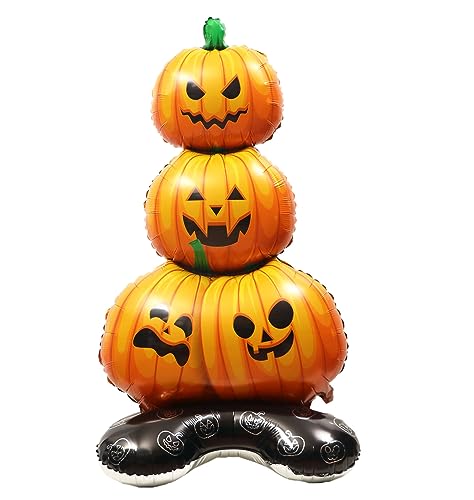 Halloween Ballon, Kürbishaufen Stehende Foliendekoration für Horrorpartys und Spukhauseingänge, gruseliges 3D-Herbstfest-Display Halloween Ballon, Kürbishaufen Stehende Foliendekoration für Horrorpartys und Spukhauseingänge, gruseliges 3D-Herbstfest-Display von Kajfjad