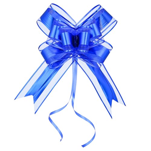 Königsblaue Schleifen, 10-teiliges großes Geschenkkorb-Set für Geburtstagsverpackungen, Urlaubsgeschenke und Party-Dekorationen von Kajfjad
