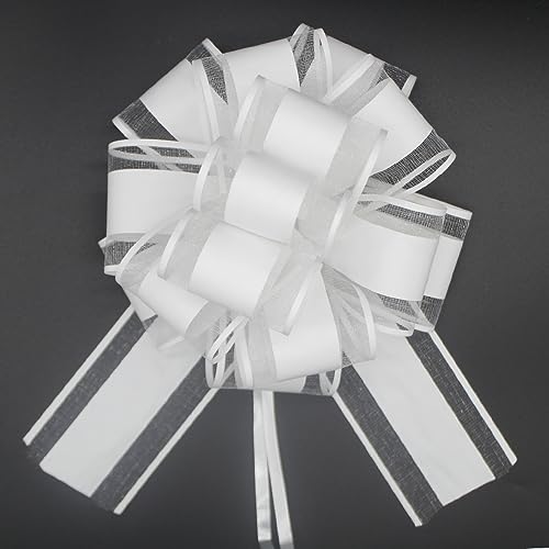 Weiße Schleifen, 20-teiliges Geschenkpapier-Set für Hochzeitsdekorationen, Partyveranstaltungen und Blumenarrangements von Kajfjad