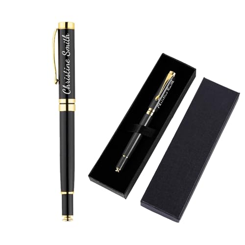 KakaTify Personalisierte Kugelschreiber, personalisierbar, schwarze Tinte, gravierter Stift mit Namensnachricht, Logo, für Männer, Frauen, Studenten, Lehrer, Business-Slogan KakaTify Personalisierte Kugelschreiber, personalisierbar, schwarze Tinte, gravierter Stift mit Namensnachricht, Logo, für Männer, Frauen, Studenten, Lehrer, Business-Slogan von KakaTify