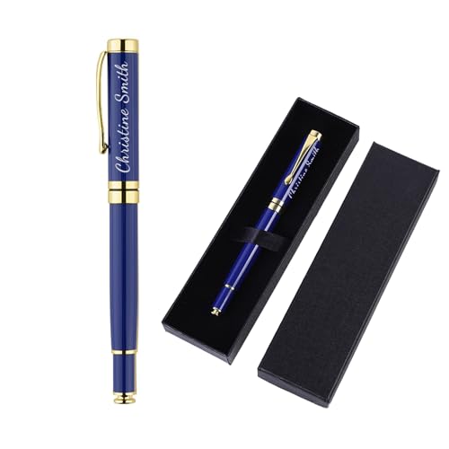 KakaTify Personalisierte Kugelschreiber, personalisierbar, schwarze Tinte, gravierter Stift mit Namensnachricht, Logo, für Männer, Frauen, Studenten, Lehrer, Business-Slogan von KakaTify