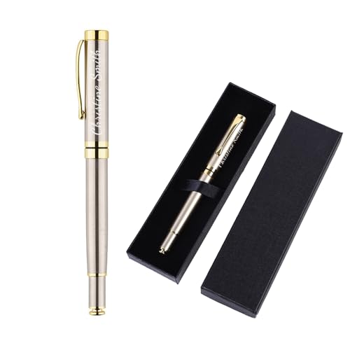 KakaTify Personalisierte Kugelschreiber, personalisierbar, schwarze Tinte, gravierter Stift mit Namensnachricht, Logo, für Männer, Frauen, Studenten, Lehrer, Business-Slogan von KakaTify