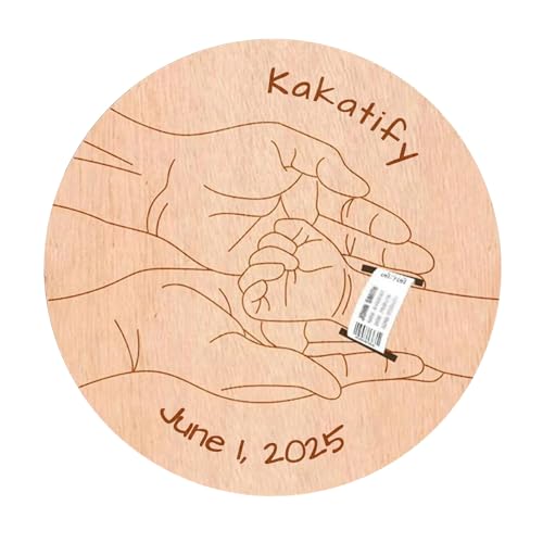 Personalisierter Text Neugeborene Ankündigung Krankenhaus Armband Schild Holz graviert Baby Geburt personalisierter Name DIY Hello World Board Willkommensdusche Dekor Andenken für frischgebackene von KakaTify