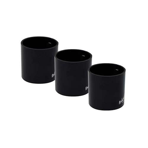 KalaMitica - 3 Stück 6,5 cm magnetische Zylinder - Magnetische Stifthalter, Markerhalter, Blumentöpfe für Magnettafel, Kühlschrank und Metalloberflächen - Schwarz von KalaMitica