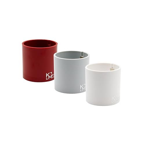 KalaMitica - 3 Stück 6,5 cm magnetische Zylinder - Magnetische Stifthalter, Markerhalter, Blumentöpfe für Magnettafel, Kühlschrank und Metalloberflächen - Rot, Weiß, Eis KalaMitica - 3 Stück 6,5 cm magnetische Zylinder - Magnetische Stifthalter, Markerhalter, Blumentöpfe für Magnettafel, Kühlschrank und Metalloberflächen - Rot, Weiß, Eis von KalaMitica