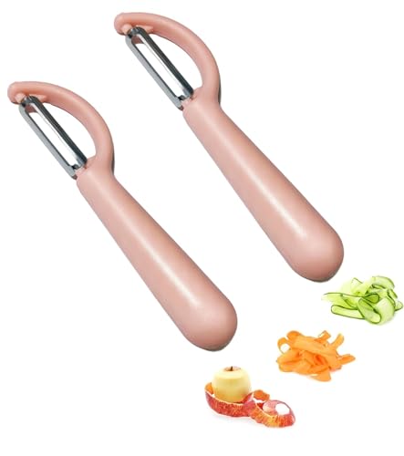 Sparschäler, 2 Stück Sparschäler Edelstahl, 16,5 cm langer Griff zum leichten Schälen, Für Kartoffeln, Karotten, Spargel, Gemüse und Obst,Peeler von Kalamakala