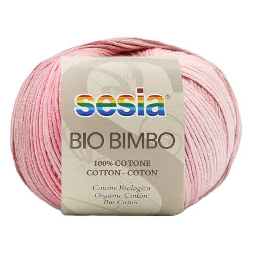 100% Bio-Baumwolle, Multicolor Garn, Nadeln 2.5-3, Sesia Bio Bimbo, zum Stricken und Häkeln (2, Mehrfarbig - 0068) von Kalapanta
