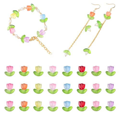 Glasperlen, 100 -teilige durchscheinende lose Perlen für Schmuckherstellung, DIY -Armband -Handwerkskit, Muttertag Glasperlen, 100 -teilige durchscheinende lose Perlen für Schmuckherstellung, DIY -Armband -Handwerkskit, Muttertag von Kalastussaari