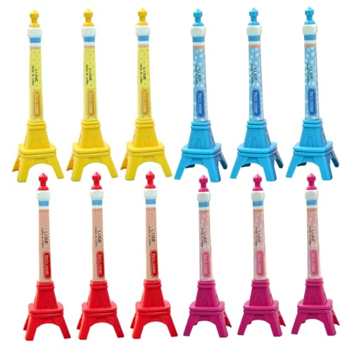 Kalastussaari 12pcs Paris Eiffelturm Kugelschreiber mit 0, 7 mm Nachfüllstifte für Journaling, Notizen, Skizzieren und Unterschriften von Kalastussaari