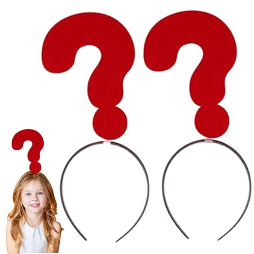 Kalastussaari 2pcs Fragezeichen Stirnband 8x5 großes Fragezeichen Stirnband Leichter Spaß und einzigartige Haarzubehör für Party, Halloween von Kalastussaari