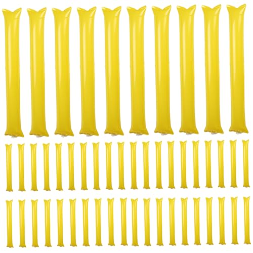 Kalastussaari Thunder Sticks, 50 Prozent aufblasbare Geräuschhersteller, 23, 6 Dicke PVC -Jubelwerkzeuge für Sportveranstaltungen, Partys (Gelb) von Kalastussaari