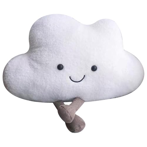 Kalastussaari Wolkenkissen Plüsch niedliche Wurfkissen mit Fuß Cartoon 19.7x13,8in Fun Kissen Dekorative Wolkenkissen für Kinder Kindergarten Schlafzimmer, Wolkenkissen von Kalastussaari