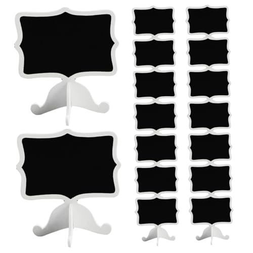 Mini -Tafelschilder, 16 pcs gerahmte kleine Kreidebrett -Lebensmitteletiketten mit Staffelei Mini -Tafelschilder, 16 pcs gerahmte kleine Kreidebrett -Lebensmitteletiketten mit Staffelei von Kalastussaari