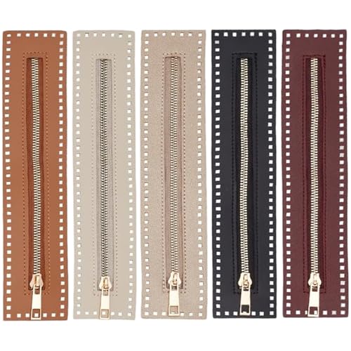 PU Leder Reißverschlüsse, 5pcs Häkelbeutel Reißverschlüsse, 10, 6 DIY -Nähzubehör für Taschen und Geldbörsen PU Leder Reißverschlüsse, 5pcs Häkelbeutel Reißverschlüsse, 10, 6 DIY -Nähzubehör für Taschen und Geldbörsen von Kalastussaari