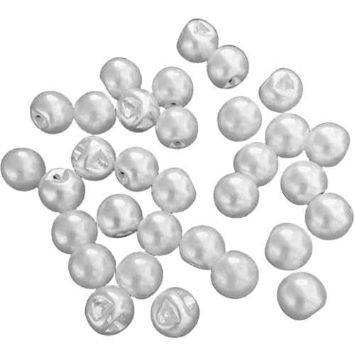 Perlenknöpfe, 40pcs 8 mm runde Nähknöpfe, dekorative Bastelmittel für Kleidung und Brautkleider Perlenknöpfe, 40pcs 8 mm runde Nähknöpfe, dekorative Bastelmittel für Kleidung und Brautkleider von Kalastussaari
