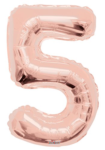 Kaleidoscop F15645-34 Folienballon Zahl 5 rose gold, one size Kaleidoscop F15645-34 Folienballon Zahl 5 rose gold, one size von Karaloon
