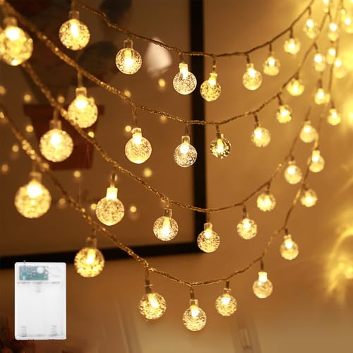 Kaleora LED Lichterkette mit Kristallkugeln, 3m, 20 LEDs, 2,3cm Kugeln, Batteriebetrieben, Warmweiß, mit Blinkfunktion Kaleora LED Lichterkette mit Kristallkugeln, 3m, 20 LEDs, 2,3cm Kugeln, Batteriebetrieben, Warmweiß, mit Blinkfunktion von Kaleora