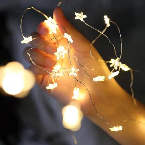 Kaleora LED Sternenlichterkette, 2 Meter, 20 Warmweiße Lichter, Kupferdraht, Batteriebetrieben Kaleora LED Sternenlichterkette, 2 Meter, 20 Warmweiße Lichter, Kupferdraht, Batteriebetrieben von Kaleora