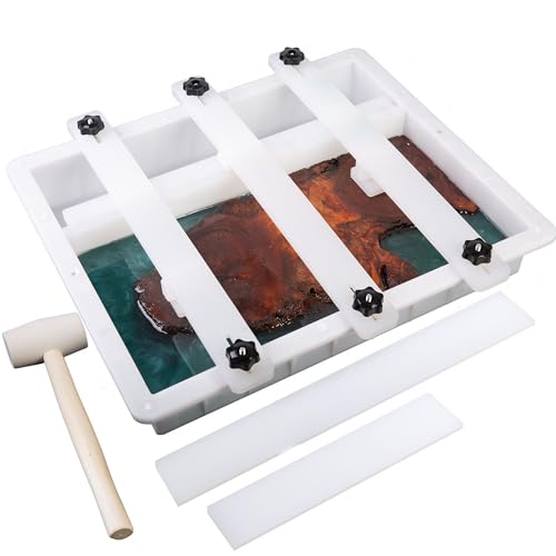 Kalinta Große verstellbare Epoxid-Form mit Trennwand, 48,3 x 27,9 x 7,6 cm, keine Versiegelung, Harzform, integriertes Klemmsystem, perfekt für Anfänger und erfahrene Künstler gleichermaßen, ideal für Kalinta Große verstellbare Epoxid-Form mit Trennwand, 48,3 x 27,9 x 7,6 cm, keine Versiegelung, Harzform, integriertes Klemmsystem, perfekt für Anfänger und erfahrene Künstler gleichermaßen, ideal für von Kalinta